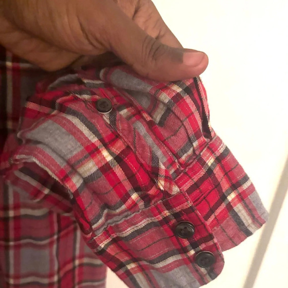 J.Crew Shirt womens Boy Fit Tartan Plaid Red Black Button Up Office Career F7289 - Picture 5 of 6